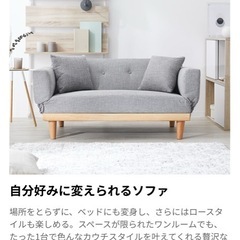LOWYA ソファ　グレーの画像