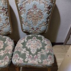 高級　椅子　チェア　ヨーロッパ調の柄のお洒落なチェア　７脚あります。の画像