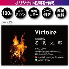 名刺印刷 100枚 両面 フルカラー 紙ケース付 No.2…