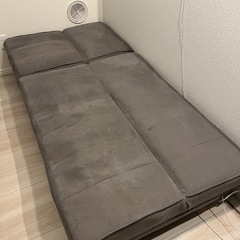 【状態難あり】ソファベッド/グレー の画像