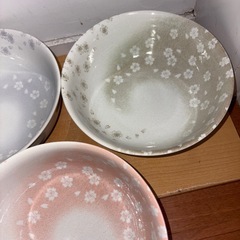 GY1026 美濃焼　花吹雪ラーメン丼五色組　の画像