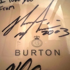 ショーン ホワイト直筆サイン入り　Burtonスノーボード157センチの画像