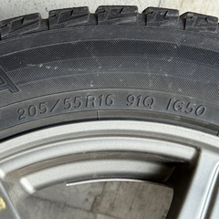 【お取引中】アルミホイール付き 冬タイヤ 4本セット 205/55R16の画像