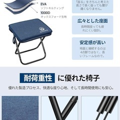 超軽量310g✨収納ケース一体型折りたたみチェア／耐荷重100kg／アウトドア用の画像