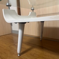 定価2万　ホワイト ガラス天板 センターテーブル 都内受け取り6000円の画像