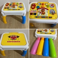 アンパンマン、よくばりテーブルとよくばりメリーの2個セットの画像