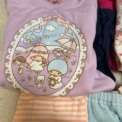 女の子用　パジャマ3セット　冬用　マイメロ、キキララ　可愛い系　洗い替え　130サイズ相当の画像