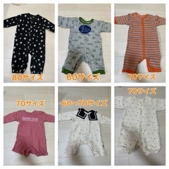 60〜80サイズ　ロンパース7点セット　男の子の画像