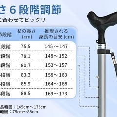 折りたたみ杖 軽量 ステッキ の画像