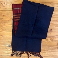 AURORA オーロラ CASHMERE カシミヤ マフラー チェック柄 赤 チェックマフラー ストール 赤系の画像