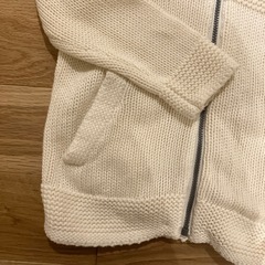 （お取り引き決定）baby GAP くま耳ニットカーディガン　オフホワイト　100の画像