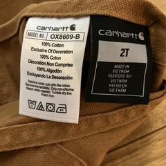Carhartt オーバーオール 100cm ブラウンの画像