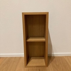 無印良品　壁につけられる家具　箱　オークの画像