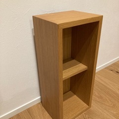 無印良品　壁につけられる家具　箱　オークの画像
