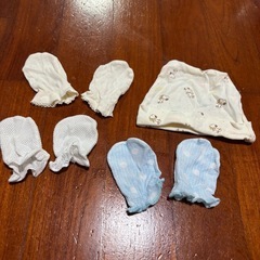 新生児　肌着　ガーゼ　手袋の画像