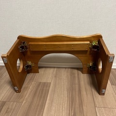 木製　トイレ用踏み台 ブラウンの画像