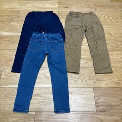 ⑤男の子110cm長ズボン3枚
の画像