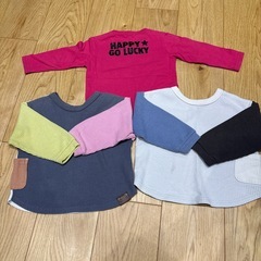 【取引中】⑦男の子90cm長そでTシャツ5枚の画像