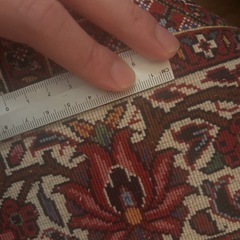 高品質 ペルシャ絨毯 ビジャー産 手織り ウール 200×111cmの画像