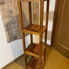 🌿木製オープンラック 4段シェルフの画像