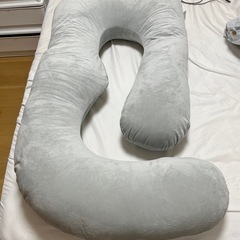 マタニティ 妊婦枕 クッション 授乳 横向き寝 うつぶせ寝 快眠グッズ カバー洗える グレーの画像