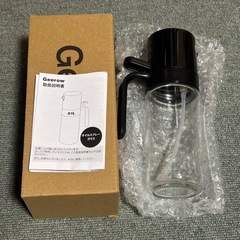 ⭐️液だれしない⭐️オイルスプレー／ガラス製／ブラック／3Dミスト⭐️新品未使用の画像