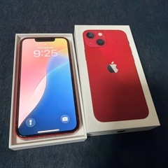 【美品】【新品バッテリー】【SIMフリー】iPhone 13mini 128GB PRODUCT REDの画像