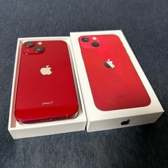 【美品】【新品バッテリー】【SIMフリー】iPhone 13mini 128GB PRODUCT REDの画像