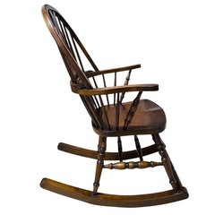 アンティーク ロッキングチェア 揺り椅子 英国 オーク レトロ 木製の画像