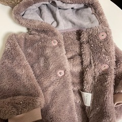 LaStella ウサギ耳付きフリースポンチョ 80サイズの画像