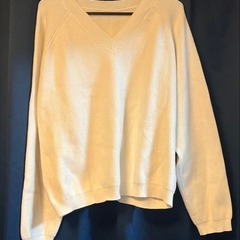 SAISON DE PAPILLON 畦編み深みVネックニットプルオーバーの画像