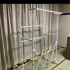 収縮　室内物干　ハンガーなどもおまけしますの画像