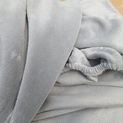 もこもこシーツ　ゴム付き　シングル　グレー系　マットレスカバーの画像