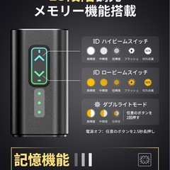 自転車ライト USB-C充電式 ロードバイク クロスバイク 防災 13段階調光の画像