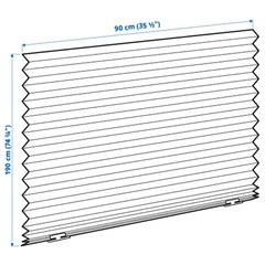 【新品未開封】IKEA SCHOTTIS ショッティス プリーツブラインド ホワイト（90×190cm）×3本の画像