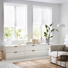 【新品未開封】IKEA SCHOTTIS ショッティス プリーツブラインド ホワイト（90×190cm）×3本の画像