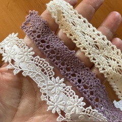 ⭕️コットンレースの端材いろいろ＋おまけ★ハンドメイド用品の画像