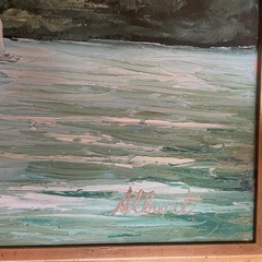 油絵の風景画 「初秋のレマン湖」の画像
