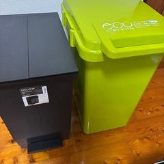 ニトリカーテン×2箇所分　ローソファー　ゴミ箱　の画像