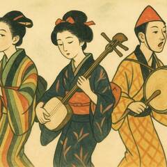 チンドン屋さんのようなオリジナルインストバンド