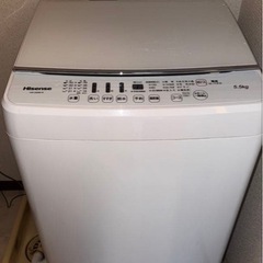 引き取り限定 Hisense 縦型洗濯機 5.5kg HW-G55B-Wの画像
