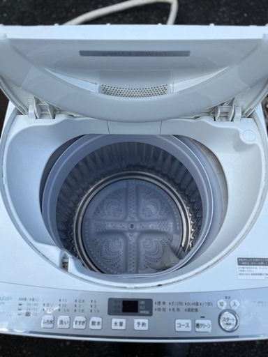 【定価80%OFF】2020年製　シャープ　全自動洗濯機　ES-GE7D