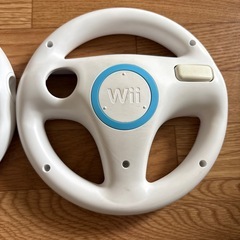 任天堂Wii Wii U マリオカート　ハンドル　ホワイト　2個セットの画像