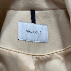 SIMPLICITÉ アイボリー チェスターコートの画像