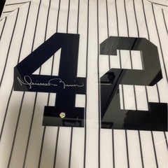 希少　刺繍サイン入り　MLB ヤンキース　 マリアノリベラサイン入りユニ フォーム 額入りの画像