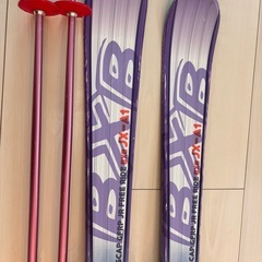 スキー板128cm ストック105cm セットの画像