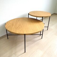 円形テーブルセット【小金井市民限定】（小金井市再生家具）品番：10-04-19 ※新規優先の画像