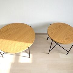 円形テーブルセット【小金井市民限定】（小金井市再生家具）品番：10-04-19 ※新規優先の画像