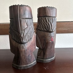 北海道　ニポポ　アイヌ郷土玩具　木彫り　2体の画像