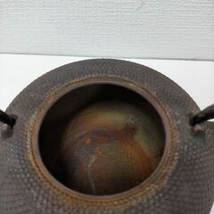 南部鉄器　鉄瓶　 あられ模様　ビンテージ　インテリア　アンティーク　急須　　茶道具　251027-1Yの画像